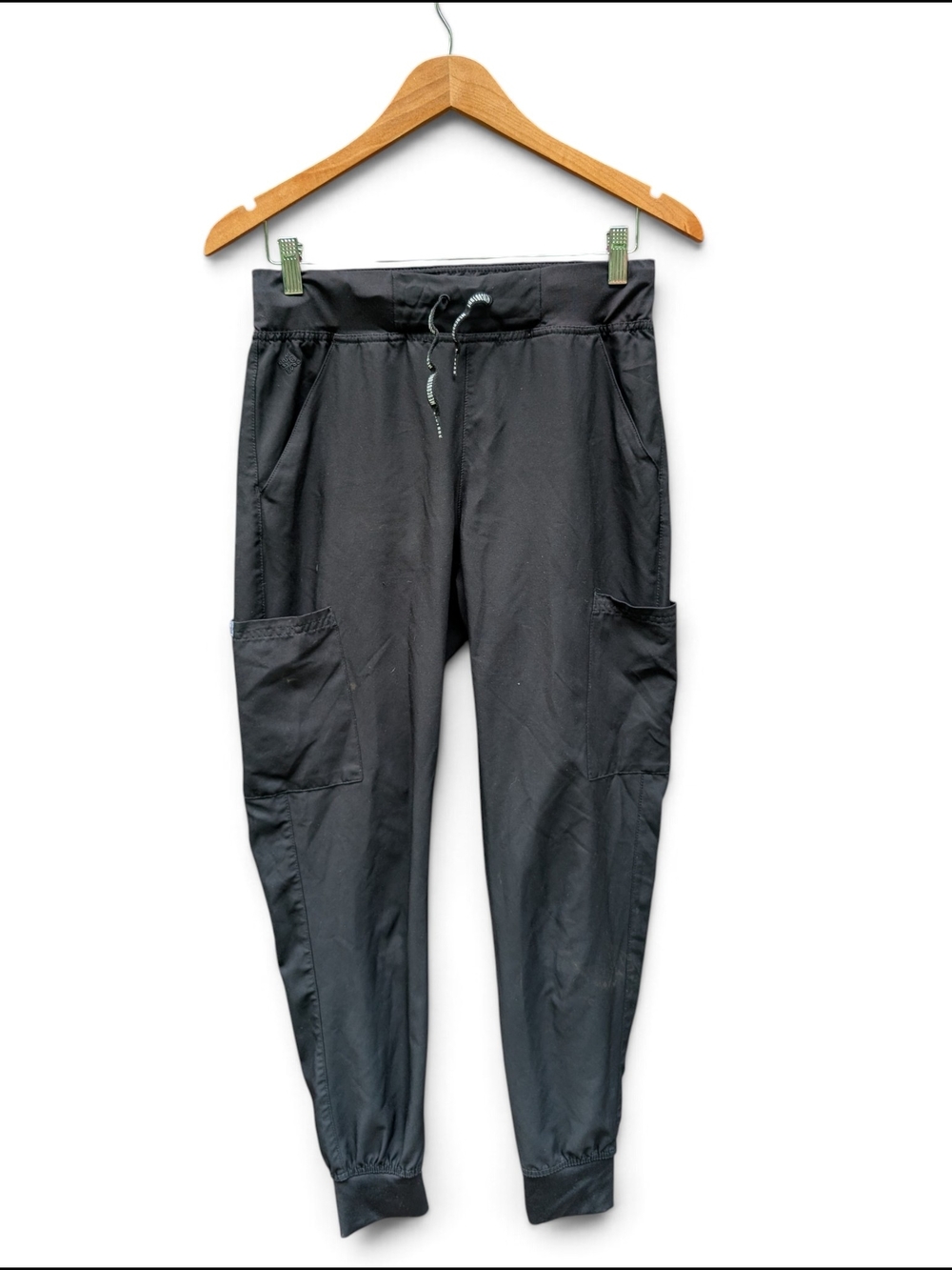 Med Couture Black Jogger Scrub Pants with Drawstring